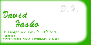 david hasko business card